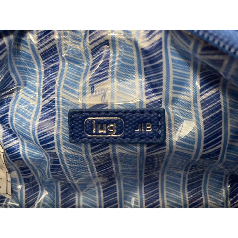 Lug Jib XL Quilted Cosmetic Pouch Sapphire Blue Travel Makeup Bag New